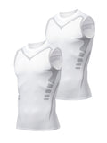 Buy 1 Get 1 Free, total of 2 pcs Men's Premium Quick-Dry Tank Top - Breathable Crew Neck Sleeveless Compression Vest with Moisture-Wicking Fabric, Four-Way Stretch, and Anti-Odor Technology - Ideal for Sports Events, Fitness Training, Ball Games, and Outd