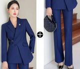 Senior Office Lady Suit For Women Work Wear Unique Design Blazer Formal Slim Fit Pant Sets Female Solid Outfits 2 Piece 240127