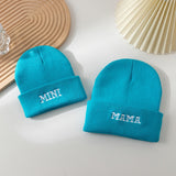 Parent-Child Set Soft Touch Cotton Beanie - Skullies & Beanies for Women, Stylish Solid Color Knitted Hat, Elasticity, Lightweight, Versatile Headwear, Caps for All Seasons, Daily Wear, Outdoor Activities
