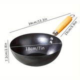 1pc Small Iron Pot, Traditional Chinese Wok, One Person Eating Uncoated Mini Non Stick Wok, Suitable For Gas Stoves And Stoves, Kitchen Utensils, And Kitchen Utensils