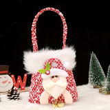 4-Piece Christmas Gift Bag, Christmas Eve Gift Bag, Candy Bag, Christmas Apple Bag Packing Tote Bag, Christmas Decoration