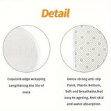 Santa Claus Christmas Bathroom Rug Set - 3pcs Polyester Blend Knit Fabric Bath Mats with Geometric Pattern, Washable, Non-Slip Rubber Backing, 100gsm Weight, Oblong Shape