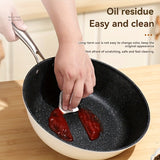 1pc 29CM Large Non-Stick Frying Pan with Lid - Kitchen & Dining Cookware - Maifan Stone Coated Surface, Induction and Gas Stove Compatible, Steak Frying, Home and Restaurant Use, Durable Cookware Item, Easy Cleaning Kitchen Supply