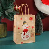 10-Pack Christmas Gift Tote Bags with Santa, Reindeer, Sleigh Designs - Multipurpose Paper Goodie Bags for Holiday Treats, Parties, and Events