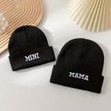Parent-Child Set Soft Touch Cotton Beanie - Skullies & Beanies for Women, Stylish Solid Color Knitted Hat, Elasticity, Lightweight, Versatile Headwear, Caps for All Seasons, Daily Wear, Outdoor Activities