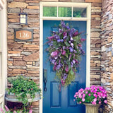 Artificial Spring Wreath Decor Wreath Home Decoration Spring Wreath Flower Wreath Floral Spring Artificial Wreaths