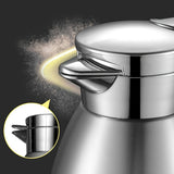 1pc Large Capacity Stainless Steel Insulation Kettle - Coffee Server with Heating, Water Warming, and Storage Functions for Home, Kitchen, Outdoor Camping, and Restaurant Use - Durable, Portable, and Space-Saving Design