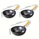 1pc Small Iron Pot, Traditional Chinese Wok, One Person Eating Uncoated Mini Non Stick Wok, Suitable For Gas Stoves And Stoves, Kitchen Utensils, And Kitchen Utensils