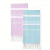 Buy 1 Get 1 Free, total of 2 pcs Luxury Oversized Turkish Beach Towels - Ultra-Absorbent, Quick-Dry, Sand-Repellent, Lightweight, Compact, and Soft Cotton Pool Towels for Swim Cover-Up, Travel, and Beach Essentials - Prewashed for Softness and Easy Care