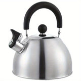 1pc, 2500ml/84.55oz Stainless Steel Whistling Tea Kettle - Durable, Reusable, Easy to Clean, and Versatile for Charcoal, Gas, Electric, and Ceramic Stoves - Perfect for Home and Outdoor Use