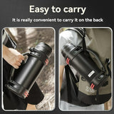 Stainless Steel Large Capacity Insulated Kettle For Outdoor Camping, Suitable For Both Men And Women, Ideal For Car Travel, Portable For Hot Water