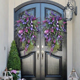Artificial Spring Wreath Decor Wreath Home Decoration Spring Wreath Flower Wreath Floral Spring Artificial Wreaths
