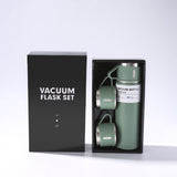 Stainless Steel Vacuum Flask Set with 3 Lids - 16.9oz Insulated Thermal Mug for Coffee, Hot & Cold Drinks - Perfect Gift for Christmas, Weddings, Business