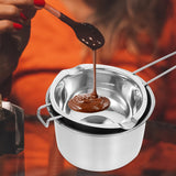 2 Pcs Stainless Steel Double Boiler Pot Chocolate Melting Pot Soap Candle Candy Making Tool Kit Wax Melting Heat Proof Bowl For Melting Chocolate, Butter, Cheese, Caramel, Candy, Candle, Wax
