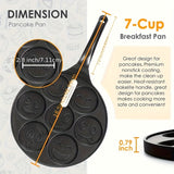 1pc Cartoon Pattern 7-Cavity Omelet Skillet - Multifunctional Non-Stick Frying Pan for Eggs, Dumplings, Food Supplements, and Kitchen Supplies with Easy Cooking and Cleaning