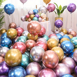 48-Pack Premium Glossy Metallic Balloons for Weddings, Birthdays, New Year, Valentine's Day & Christmas - Versatile Celebration Decor for All Occasions - Emulsion Balloons for Ages 14+