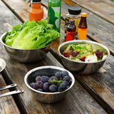 5pcs Stainless Steel Mixing Bowl Set With Measurements - Mirror Finish, Dishwasher Safe, Deep Sides For Salads & Kitchen Use