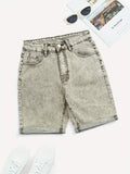 Ultra-Stretch Peach Skinny Denim Shorts - Flattering Roll-Up Hem, Fashion-Forward Style for Womens Casual Wardrobe