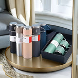 1pc/1 Set Insulated Vacuum Flask - 500ml/16.9oz Thermal Water Bottle with 2 Extra Cup Lids, Keeps Hot and Cold for Hours, Perfect for Travel, Summer, Winter, and Gifts