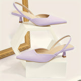 Chic Women's All-Season Slingback Kitten Heels | Lightweight Stiletto with Elegant Pointed Toe