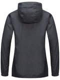 Womens Fashionable Solid Color Hooded Jacket - Insulated, Waterproof & Breathable - Elastic Cuffs Sport Coat for Outdoor Adventures
