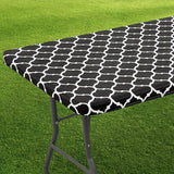 1pc Premium Stretch Polyester Tablecloth - Elastic, Washable, Spandex Fitted Cover for Round Highboy Tables - Perfect for Party, Wedding Decor, Cocktail Events, and Outdoor Gatherings