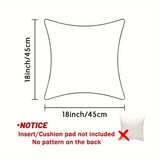 Set of 4 Contemporary Christmas Throw Pillow Covers - 18" x 18" Vibrant Polyester Cushion Cases with Secure Zipper Closure, Machine Washable, Festive Santa and Snowman Designs - Perfect for Living Room, Sofa, Bed Decor - Pillow Inserts Not Included