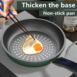 9.5-Inch Premium Non-Stick Cast Iron Skillet with Mirror Satin Finish, Thick Base, and Green Handle - Dishwasher Safe, Compatible with Smooth Surface Non-Induction Stovetops for Cooking Eggs, Steak, Pancakes