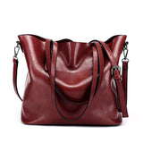 HULIANFU 2025 fashion oil wax pitot big bag  new large-capacity handbag single shoulder crossbody retro women's bag tide