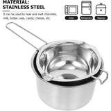 2 Pcs Stainless Steel Double Boiler Pot Chocolate Melting Pot Soap Candle Candy Making Tool Kit Wax Melting Heat Proof Bowl For Melting Chocolate, Butter, Cheese, Caramel, Candy, Candle, Wax