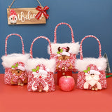 4-Piece Christmas Gift Bag, Christmas Eve Gift Bag, Candy Bag, Christmas Apple Bag Packing Tote Bag, Christmas Decoration