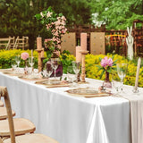 1pc Luxury Polyester Rectangle Tablecloth - Waterproof and Oil-Proof Satin Tablecover for Picnic, Holiday Party, Home Decor, Camping, and Wedding Banquet - Easy to Clean, Stain Resistant, and Durable Table Cloth with Simple Style Design