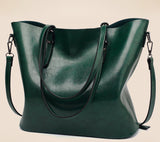 HULIANFU 2025 fashion oil wax pitot big bag  new large-capacity handbag single shoulder crossbody retro women's bag tide