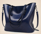HULIANFU 2025 fashion oil wax pitot big bag  new large-capacity handbag single shoulder crossbody retro women's bag tide