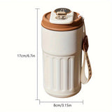For Smart Temperature Display Stainless Steel Coffee Mug - Double-Walled Insulated Travel Cup for Both Men & Women, Portable with Battery-Powered Feature
