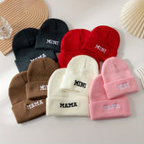 Parent-Child Set Soft Touch Cotton Beanie - Skullies & Beanies for Women, Stylish Solid Color Knitted Hat, Elasticity, Lightweight, Versatile Headwear, Caps for All Seasons, Daily Wear, Outdoor Activities