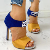 hulianfu New Summer High Heels Pumps Sandals Shoes Woman Fashion Sexy Ladies Increased Stiletto Super Peep Toe Shoes