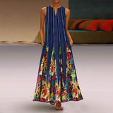 Floral Print Boho Casual Long Dress Summer Clothes For Women V-neck Sexy Off Shoulder Ladies Dresses Plus Size Maxi Dress