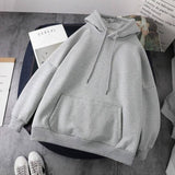 hulianfu Jacket women solid color hoodies autumn winter imitation lamb wool korean loose plus velvet thick zipper sweatshirt tops