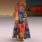 Floral Print Boho Casual Long Dress Summer Clothes For Women V-neck Sexy Off Shoulder Ladies Dresses Plus Size Maxi Dress