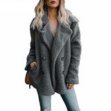 hulianfu Teddy Coat Women Faux Fur Coats Long Sleeve Fluffy Fur Jackets Winter Warm Female Jacket Oversized Women Casual Winter Coat