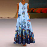 Floral Print Boho Casual Long Dress Summer Clothes For Women V-neck Sexy Off Shoulder Ladies Dresses Plus Size Maxi Dress