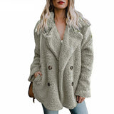 hulianfu Teddy Coat Women Faux Fur Coats Long Sleeve Fluffy Fur Jackets Winter Warm Female Jacket Oversized Women Casual Winter Coat