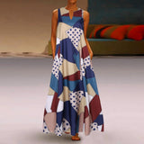 Floral Print Boho Casual Long Dress Summer Clothes For Women V-neck Sexy Off Shoulder Ladies Dresses Plus Size Maxi Dress
