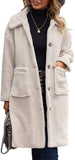 hulianfu Women's Fuzzy Fleece Lapel Open Front Long Cardigan Coat Faux Fur Warm Winter Outwear Jackets Jacket Women  Plus Size Fur Coat