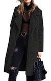 hulianfu Women's Fuzzy Fleece Lapel Open Front Long Cardigan Coat Faux Fur Warm Winter Outwear Jackets Jacket Women  Plus Size Fur Coat