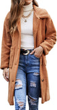 hulianfu Women's Fuzzy Fleece Lapel Open Front Long Cardigan Coat Faux Fur Warm Winter Outwear Jackets Jacket Women  Plus Size Fur Coat
