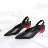 New Pebble Heel Fashion Women Shoes Elegant Pointed Toe Women Summer Shoes Egg Heel Ladies Sandals Brand Footwear Woman