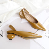 New Pebble Heel Fashion Women Shoes Elegant Pointed Toe Women Summer Shoes Egg Heel Ladies Sandals Brand Footwear Woman