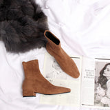 hulianfu new spring shoes Women Boots plus size stretch boots casual flock European and American boots women Pigskin lining insole